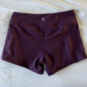 Born Primitive Rise & Grind Booty Shorts Plum Medium